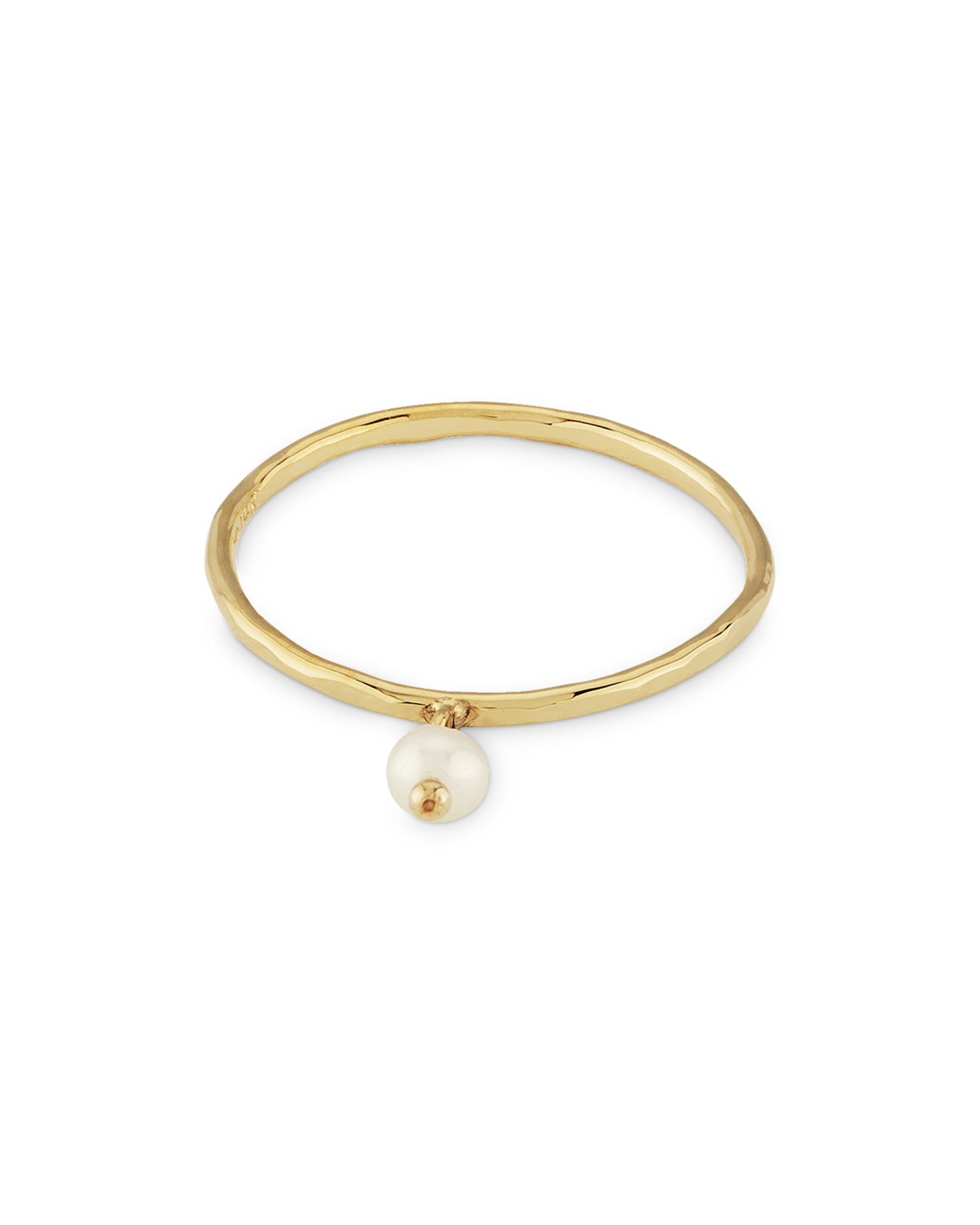 14K Yellow Gold Cultured Freshwater Potato Pearl Dangle Ring