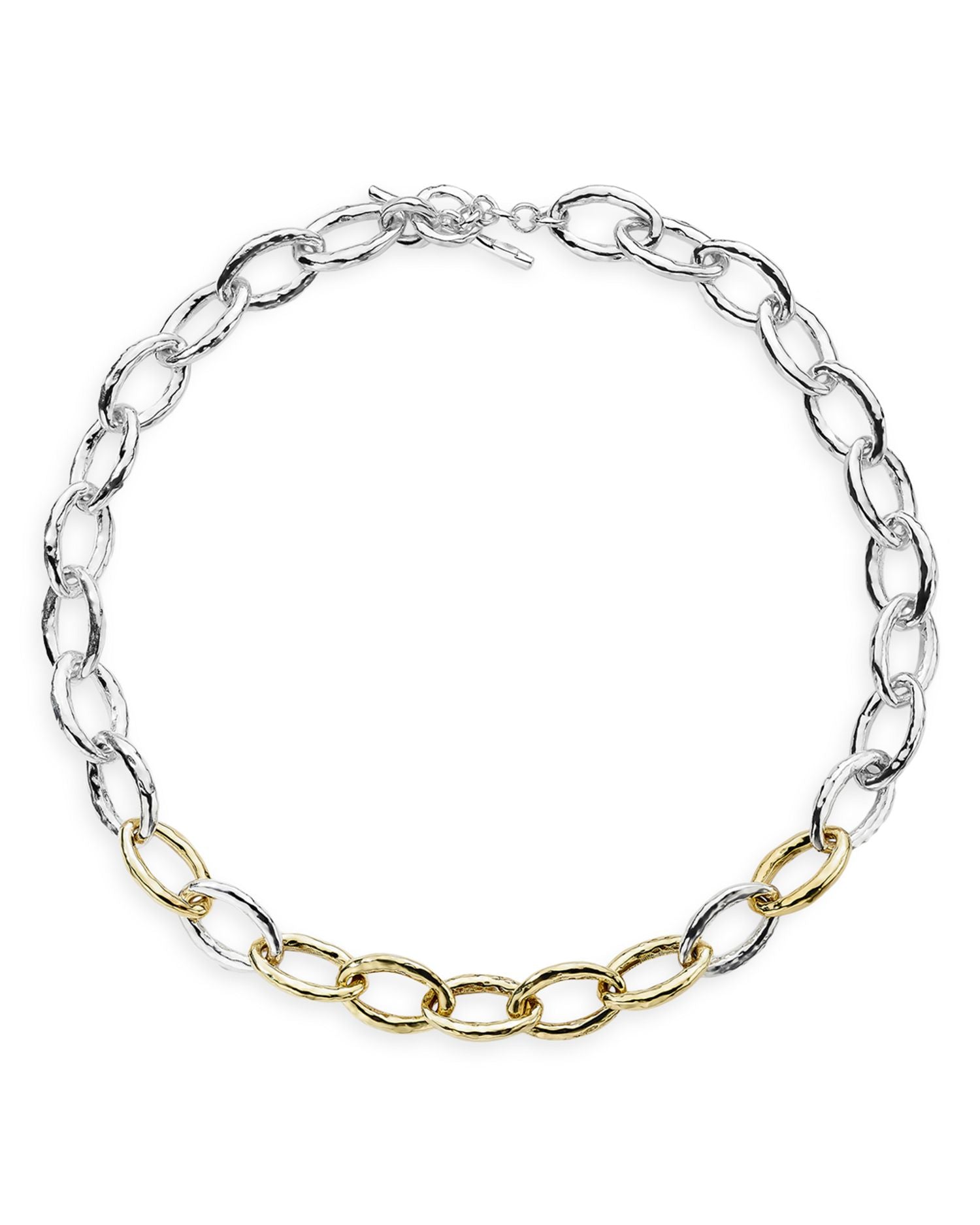 Sterling Silver & 18K Gold Chimera Chain Link Necklace, 19'