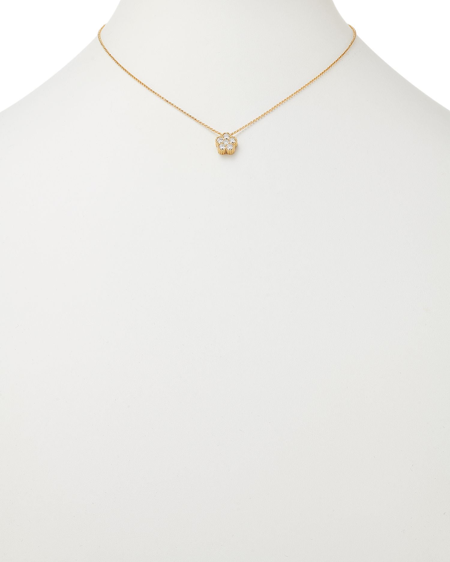 18K Yellow Gold Daisy Diamond Pendant Necklace, 17' - Exclusive