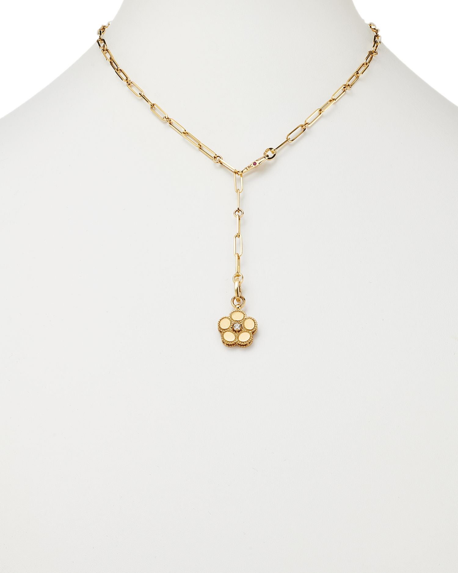 18K Yellow Gold Daisy Diamond Pendant Necklace, 15' - Exclusive