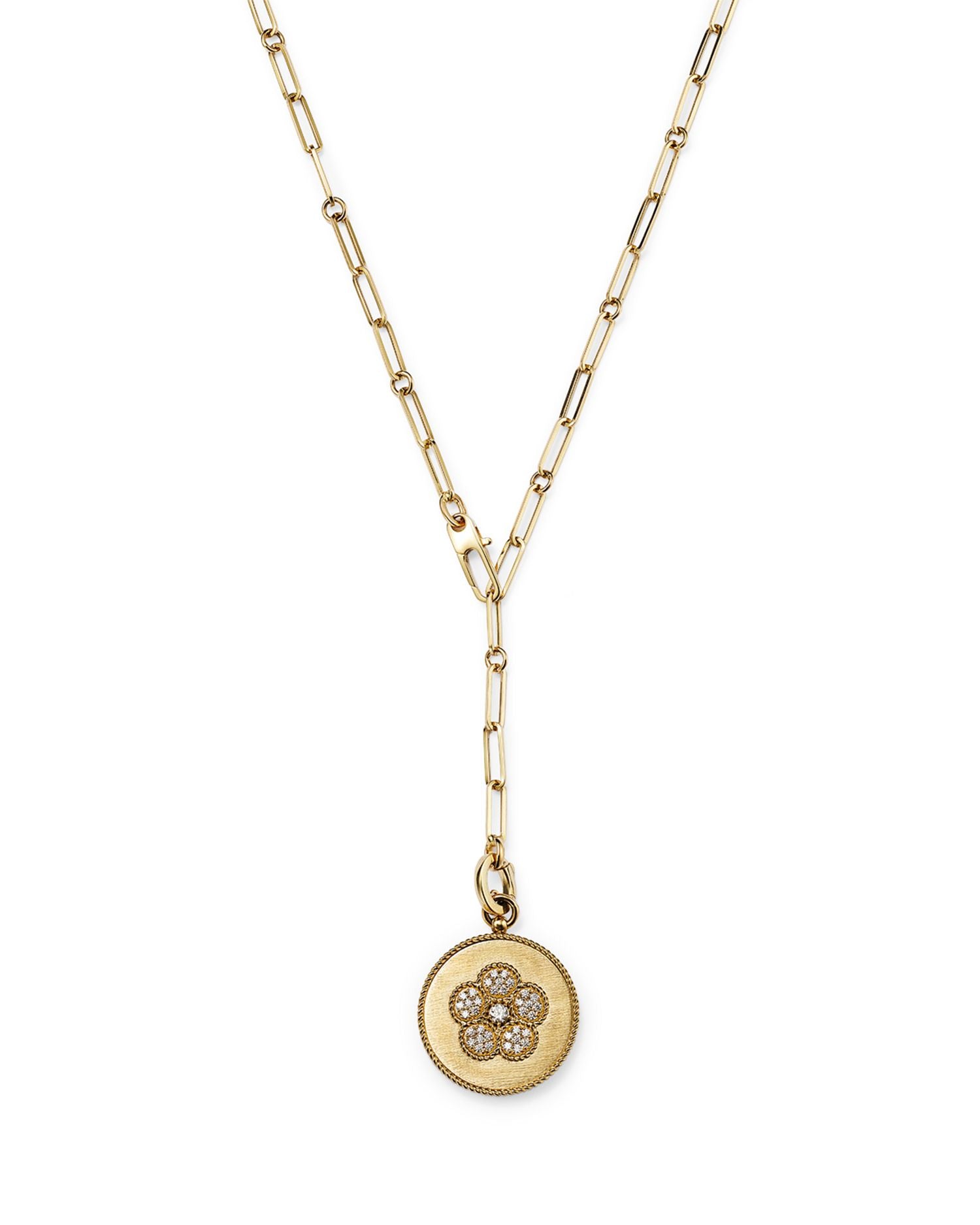 18K Yellow Gold Daisy Diamond Pendant Necklace, 19' - Exclusive