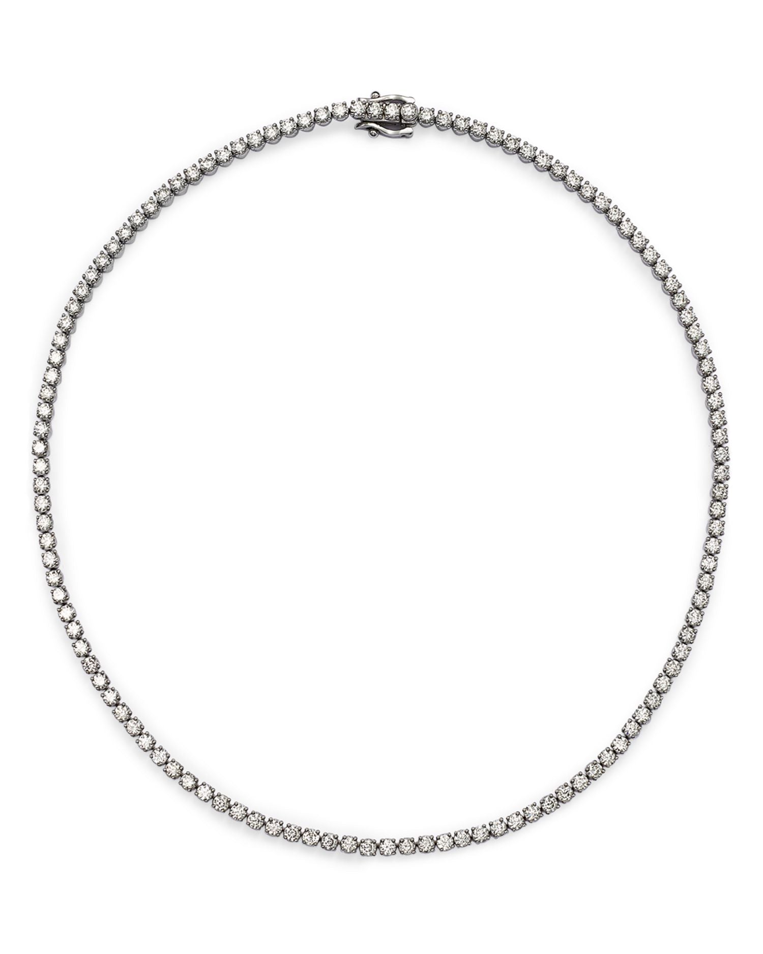 Diamond Tennis Necklace in 14K White Gold, 10.0 ct. t.w. - Exclusive