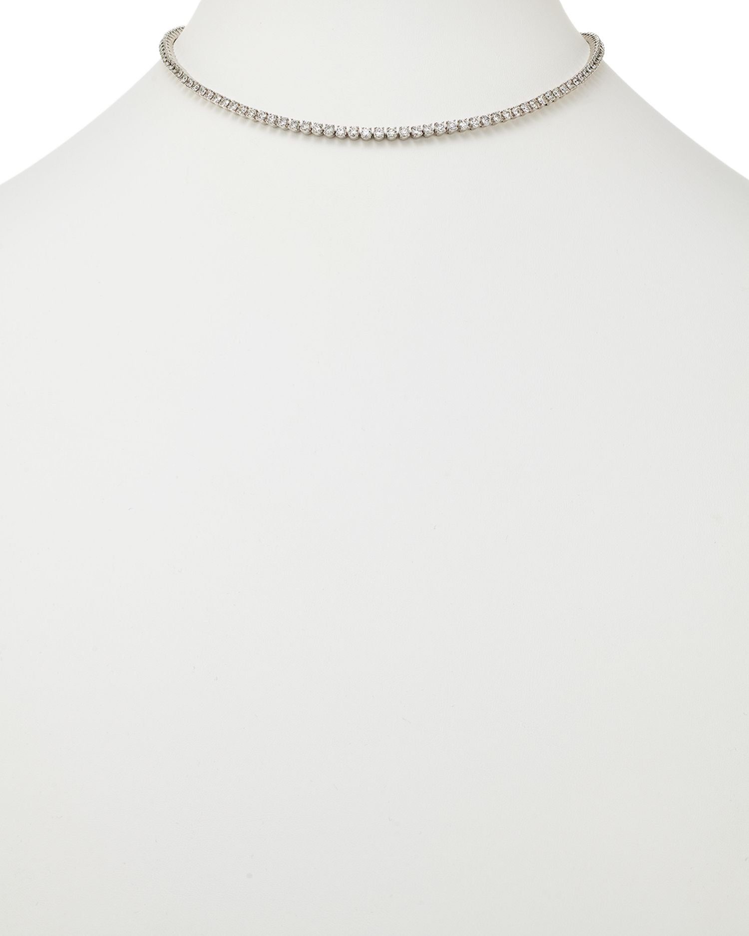 Diamond Tennis Necklace in 14K White Gold, 10.0 ct. t.w. - Exclusive