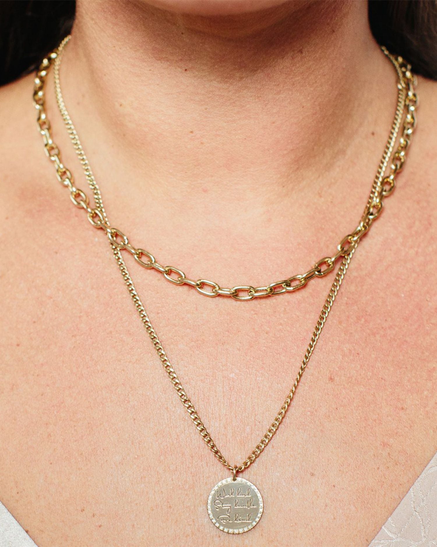 14K Yellow Gold Chain Necklace, 16'
