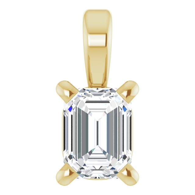 1.4Ct Lab-grown Diamond Pendant in 14K Yellow Gold