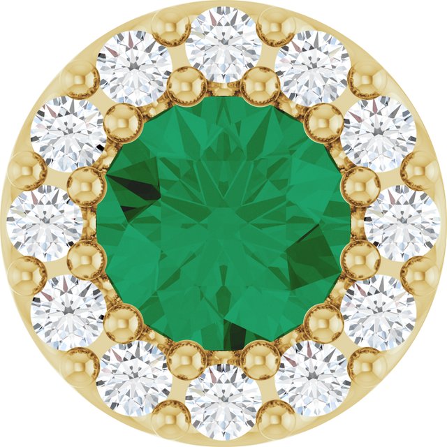 1.10Ct Emerald-Cut Lab-grown and Natural Diamond Halo Pendant in 14K White Gold