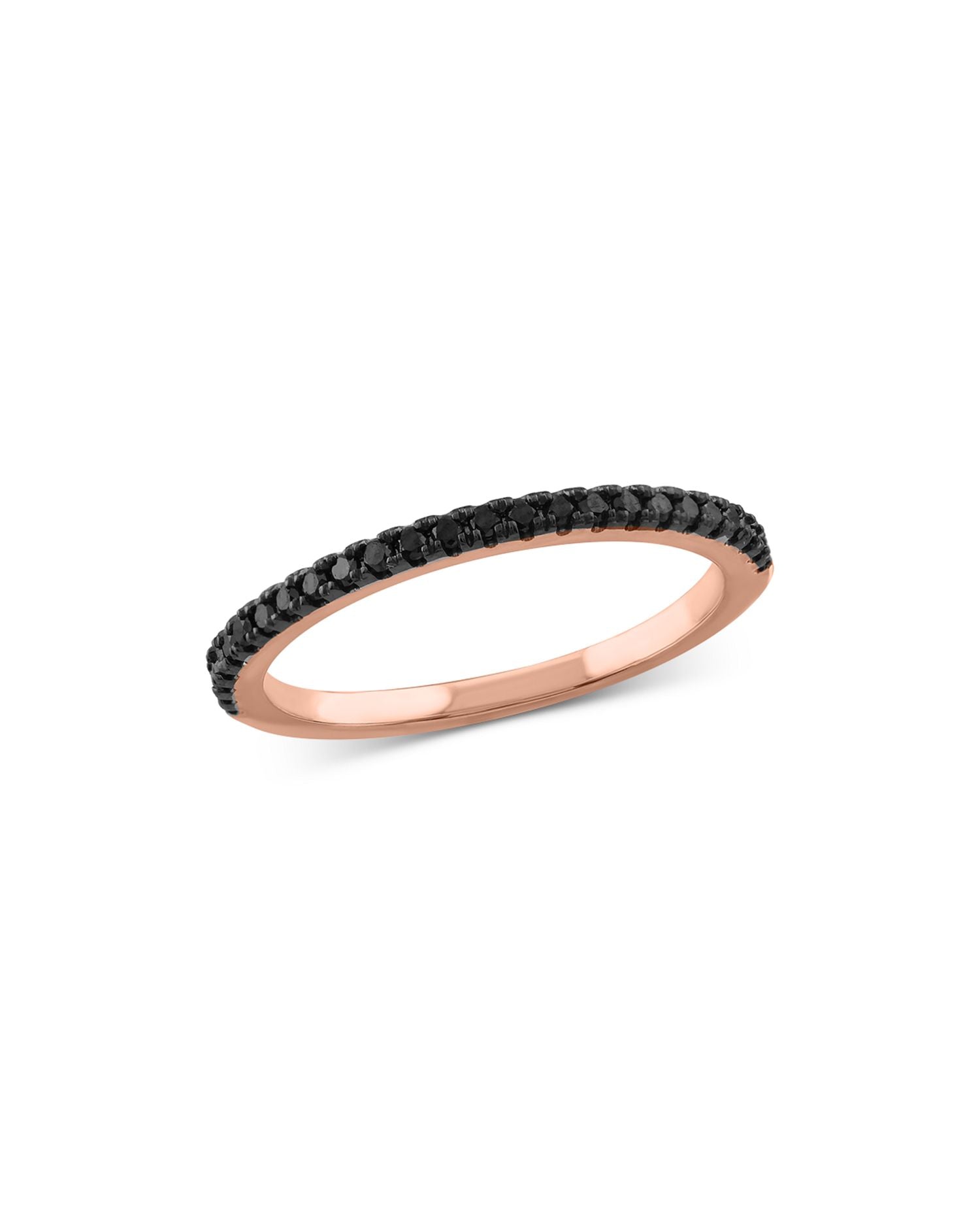 Black Diamond Stacking Band in 14K Gold, 0.20 ct t.w. - Exclusive