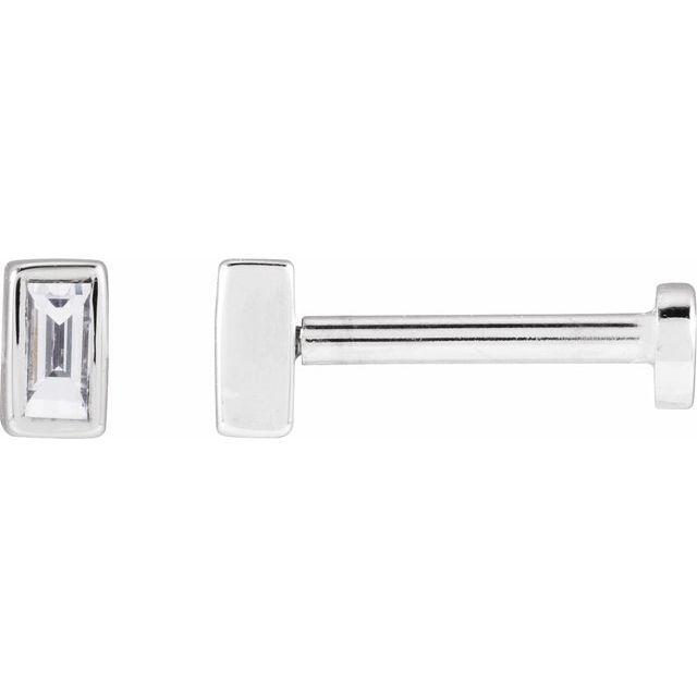 0.04Ct Lab-grown Diamond Stud Studs in 14K White Gold
