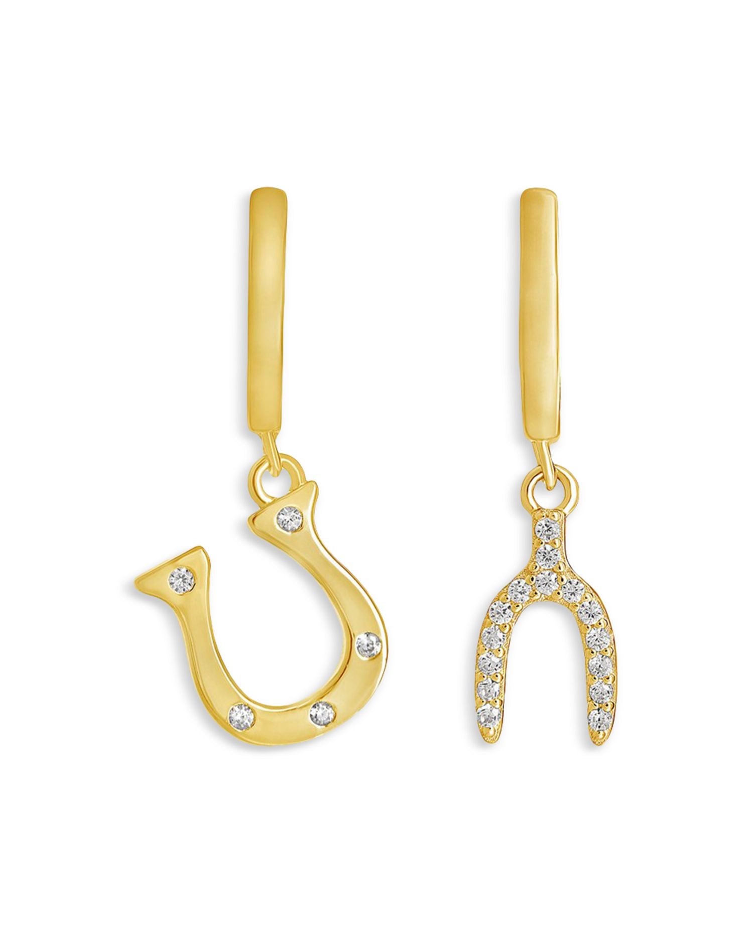 Kiara Horseshoe Dangle Hoops