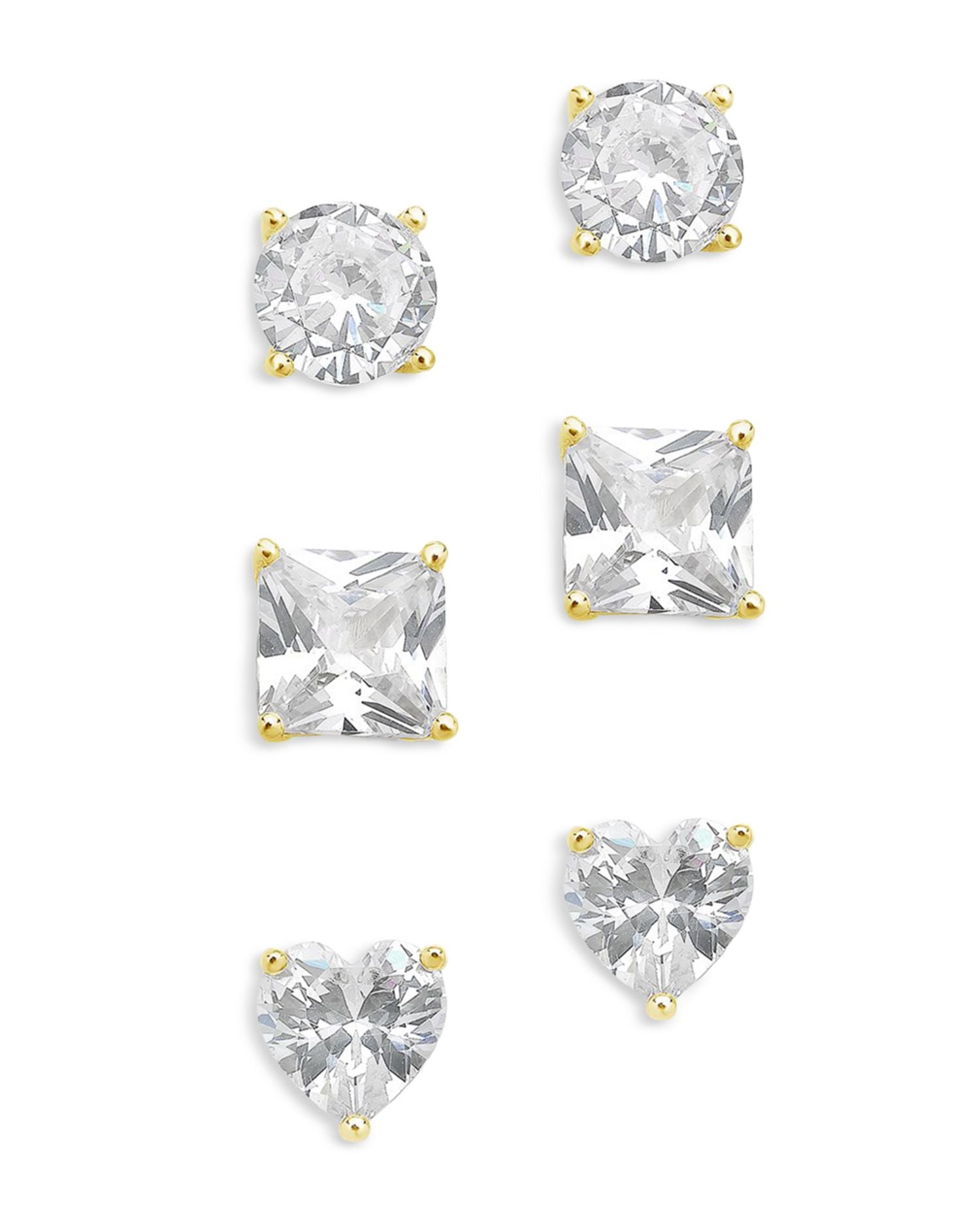 Statement Stud Earrings, Set of 3