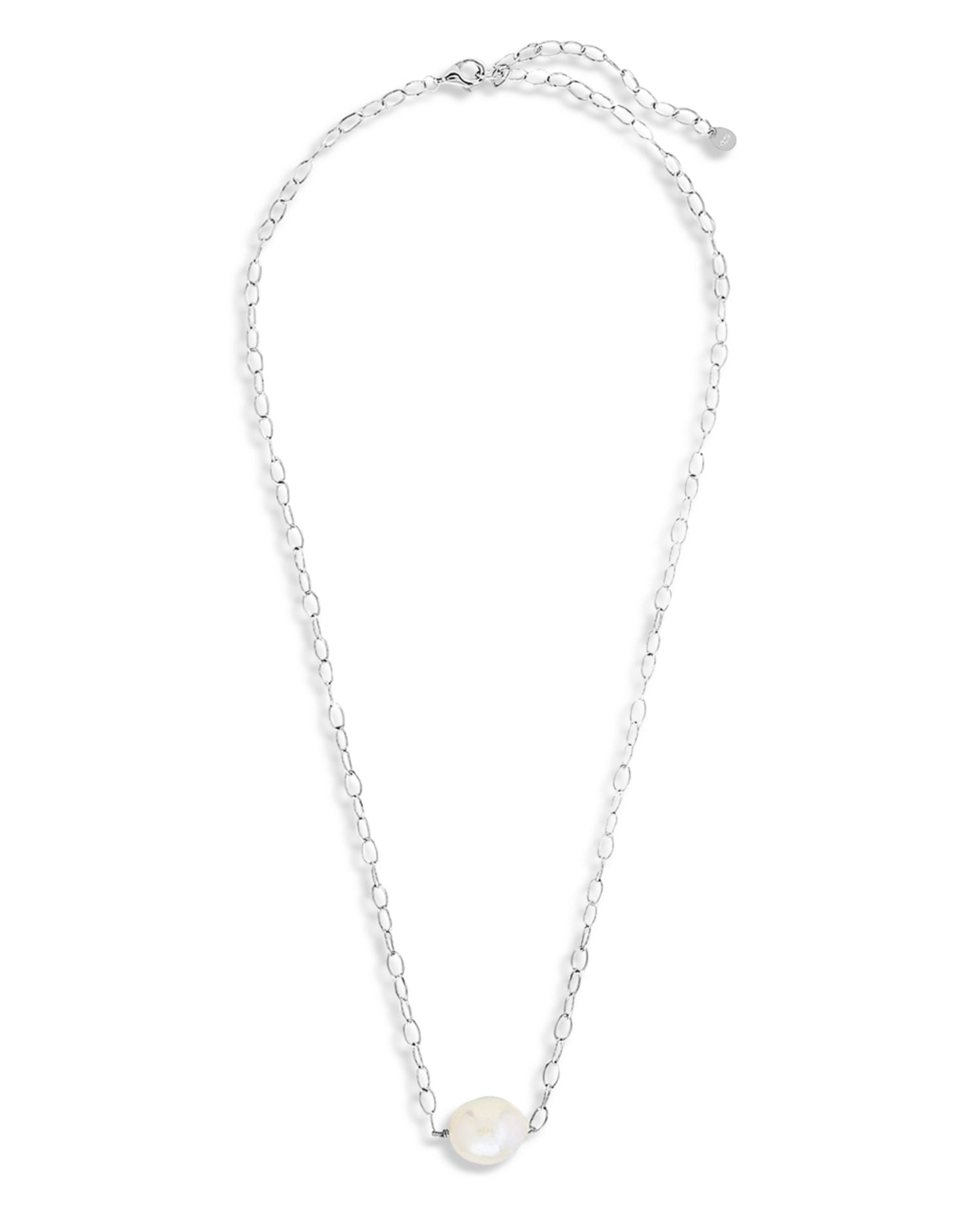 Imitation Pearl Pendant Necklace, 17'