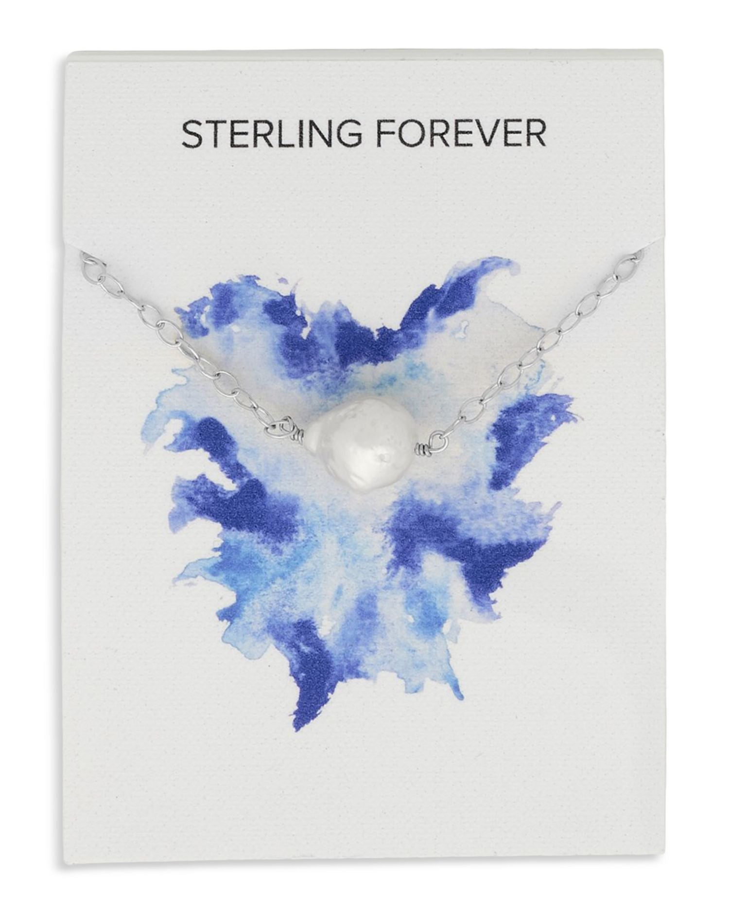 Imitation Pearl Pendant Necklace, 17'