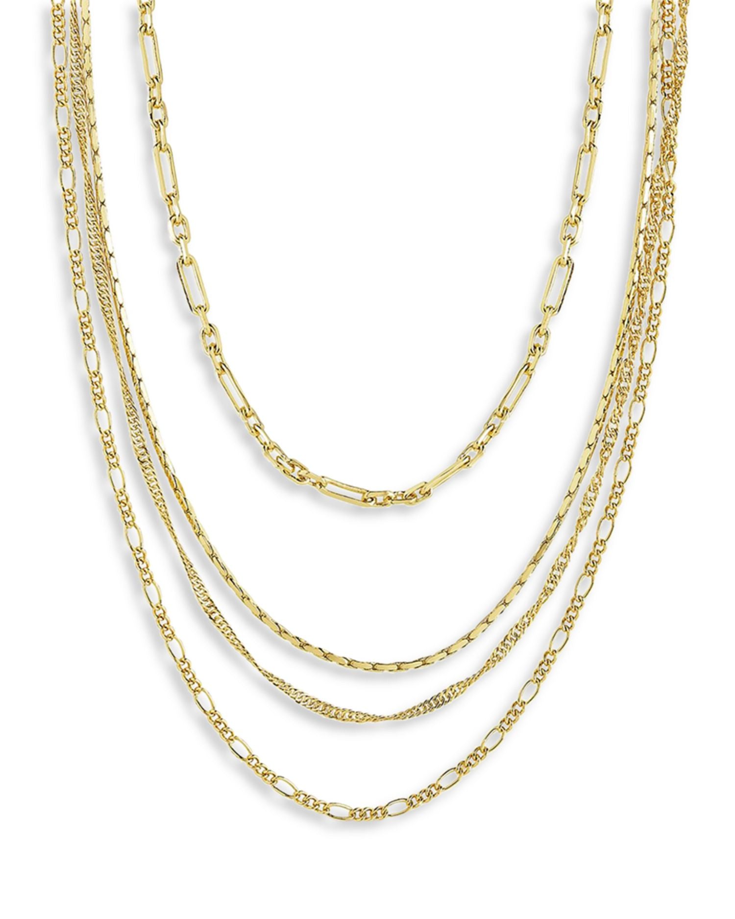 Multi Chain Layered Necklace, 19'