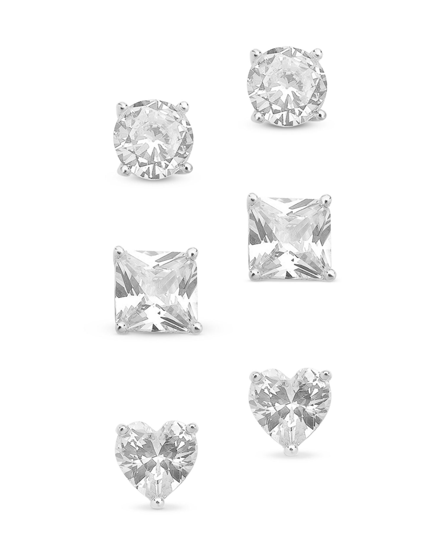 Statement Stud Earrings, Set of 3