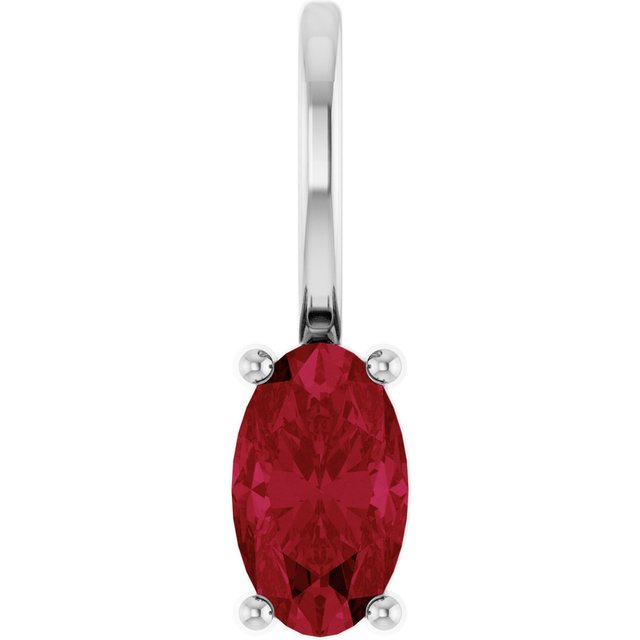Lab-grown Diamond Pendant in 14K White Gold