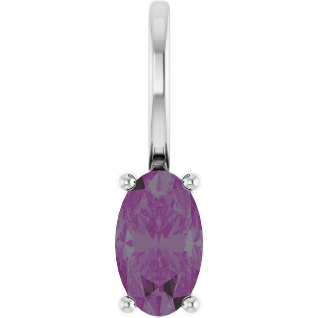 Lab-grown Diamond Pendant in 14K White Gold
