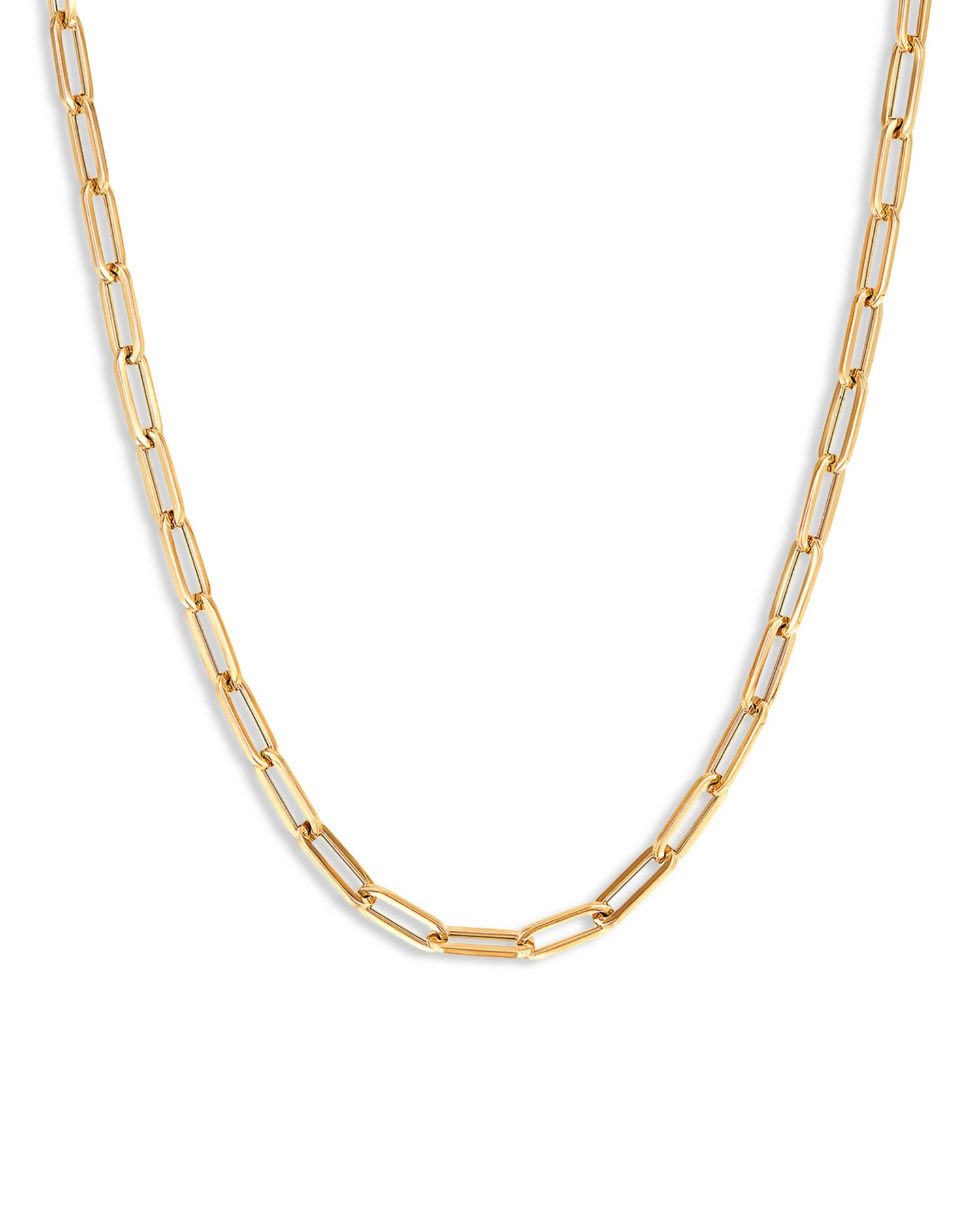 Paperclip Link Chain Necklace in 14K Yellow Gold, 20' - Exclusive