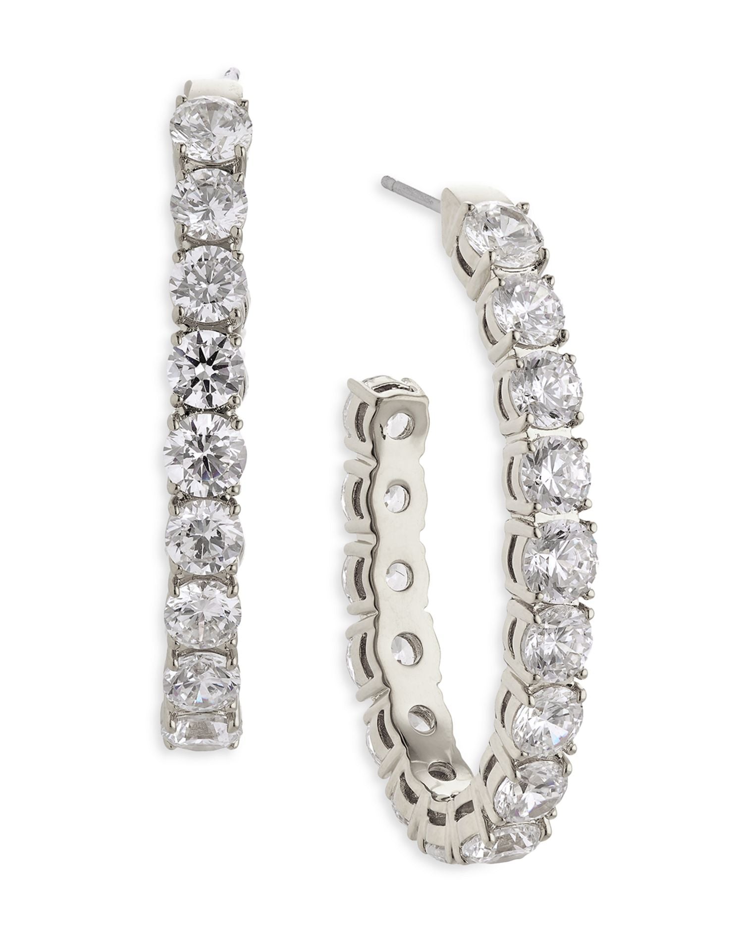 Social Lights Cubic Zirconia Open Hoop Earrings