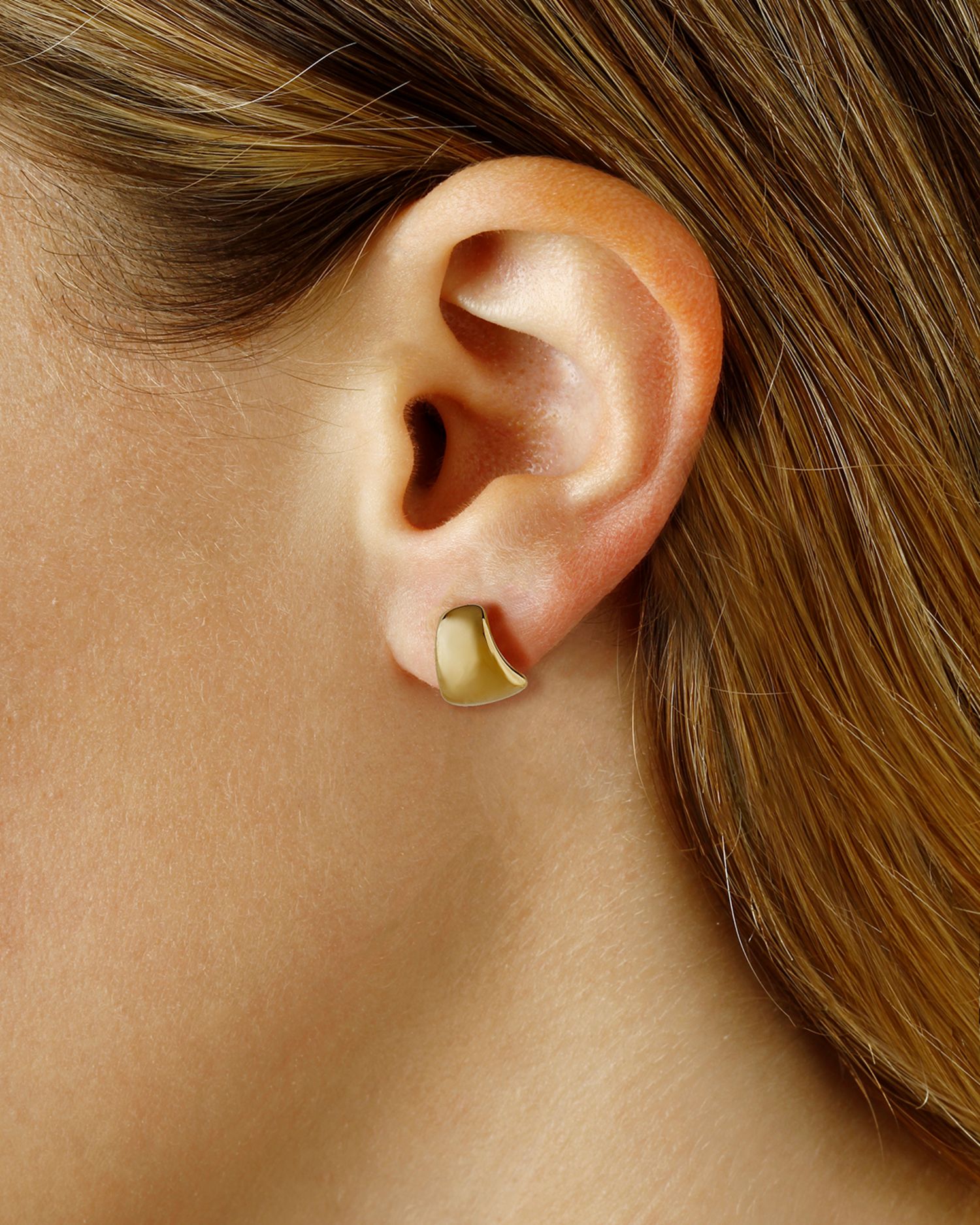 Small Huggie Hoop Earrings in 14K Yellow Gold - Exclusive