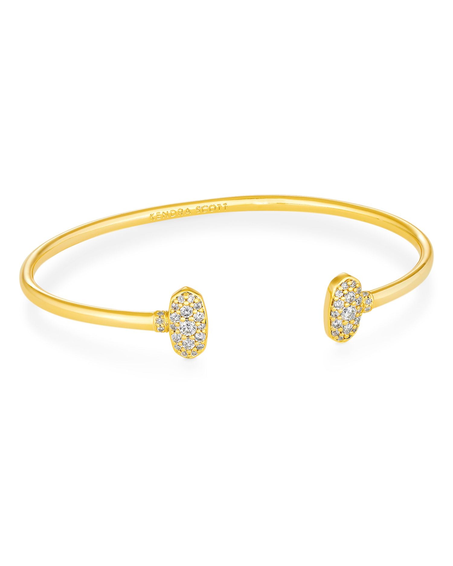 Grayson Cubic Zirconia Cuff Bracelet in 14K Gold Plate
