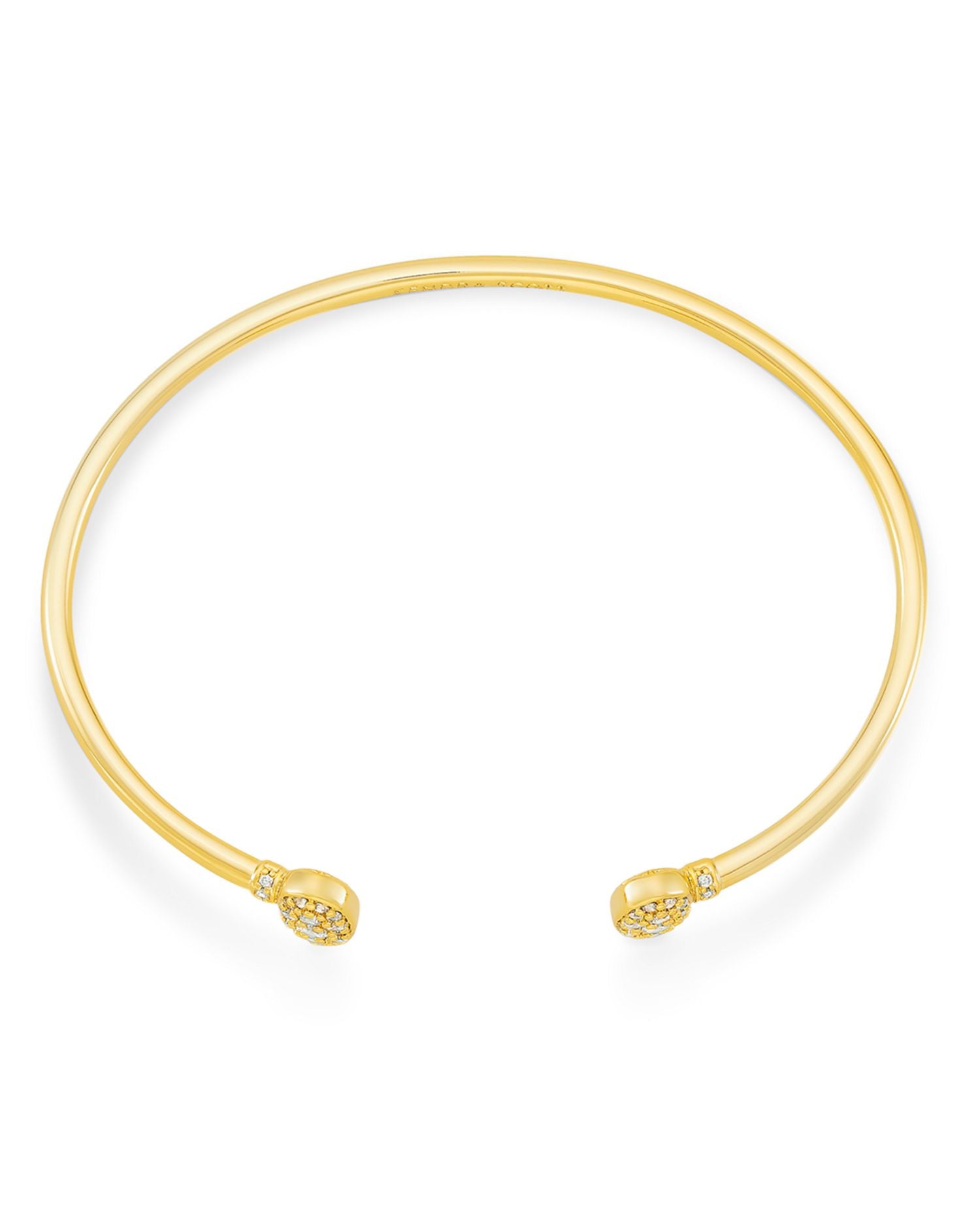 Grayson Cubic Zirconia Cuff Bracelet in 14K Gold Plate