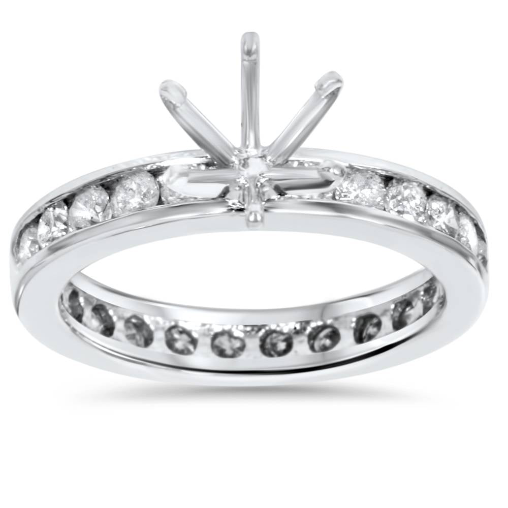 1 1/2 CT Diamond Eternity Engagement Setting Mount Ring
