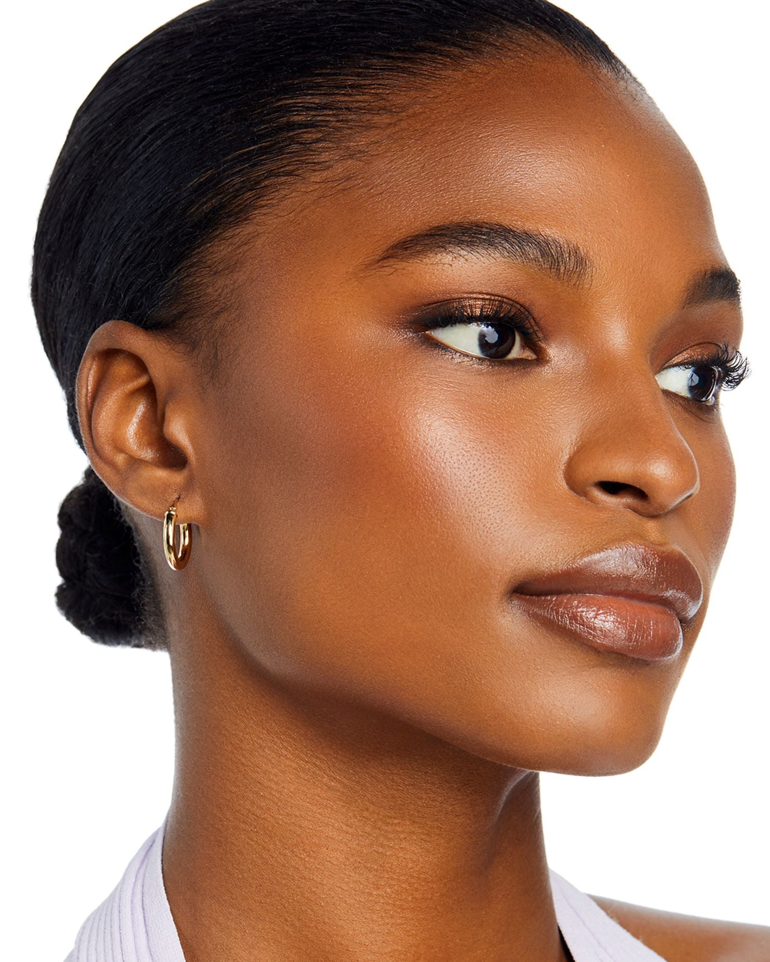 14K Yellow Gold Tube Hoop Earrings - Exclusive