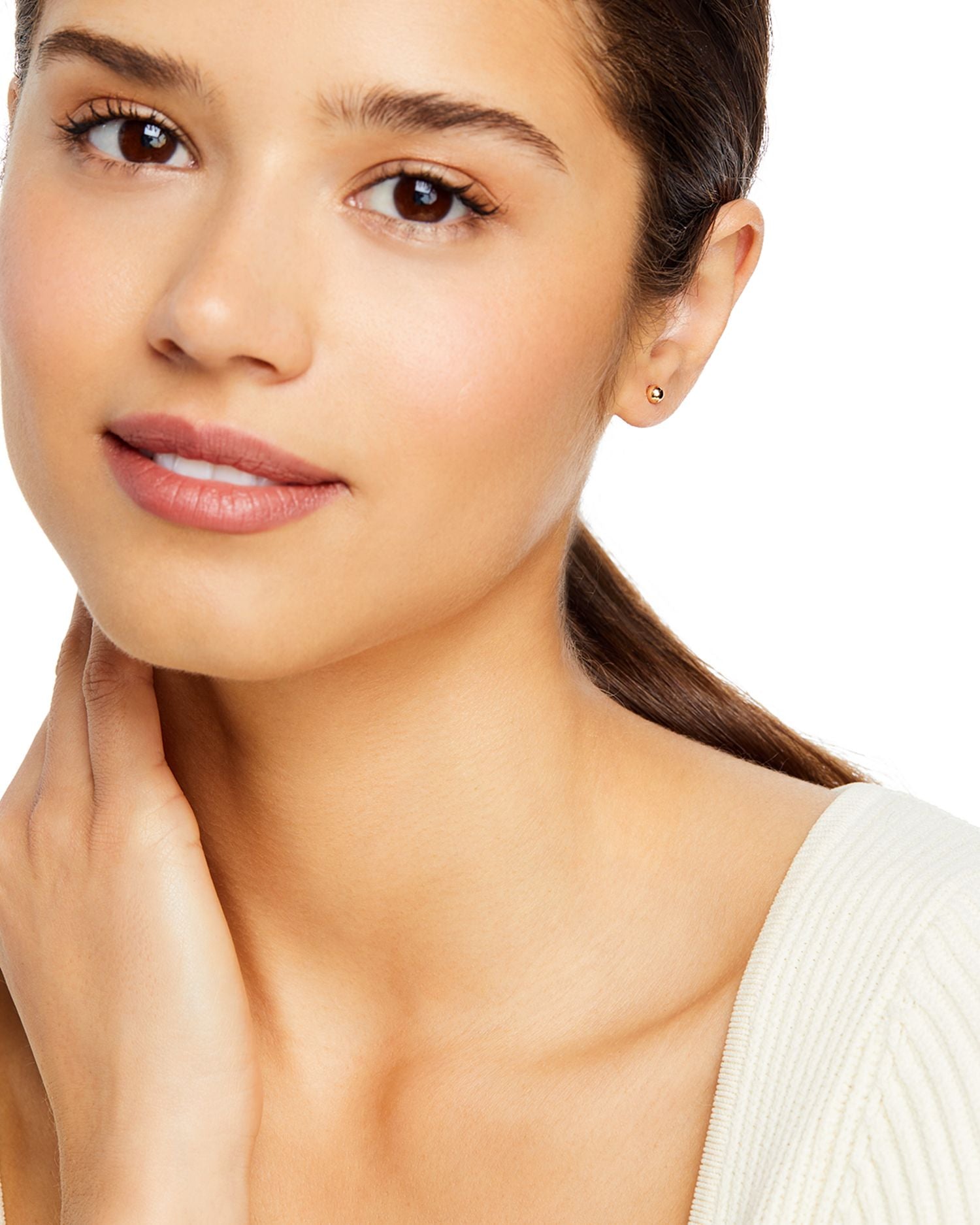 14K Yellow Gold Small Ball Stud Earrings - Exclusive