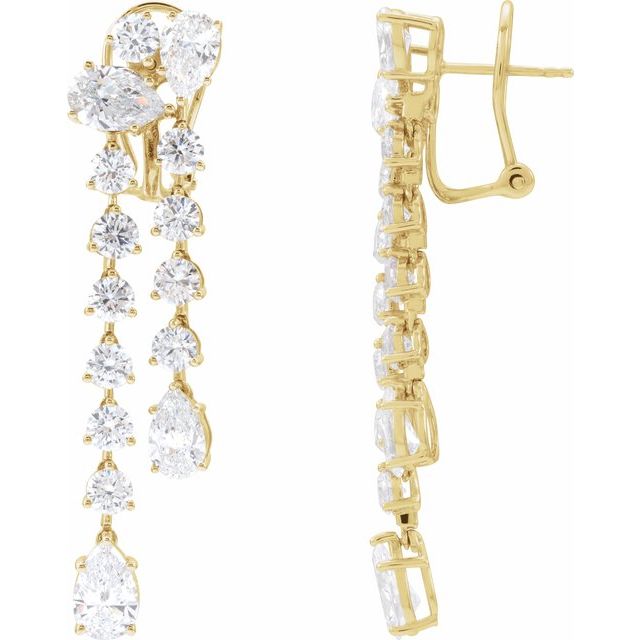 1.2Ct Lab-grown Diamond Earrings in 14K Yellow Gold
