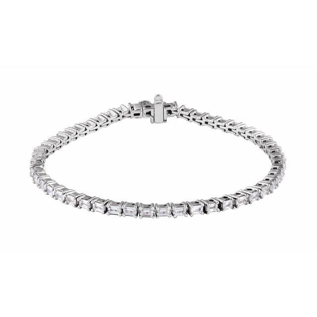 5Ct Lab-grown Diamond Bracelet in 14K Yellow Gold