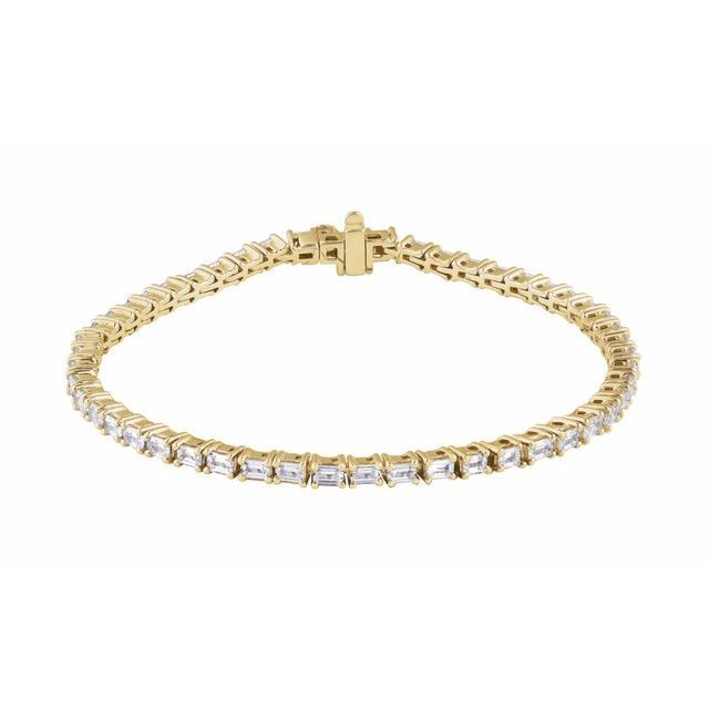 5Ct Lab-grown Diamond Bracelet in 14K Yellow Gold