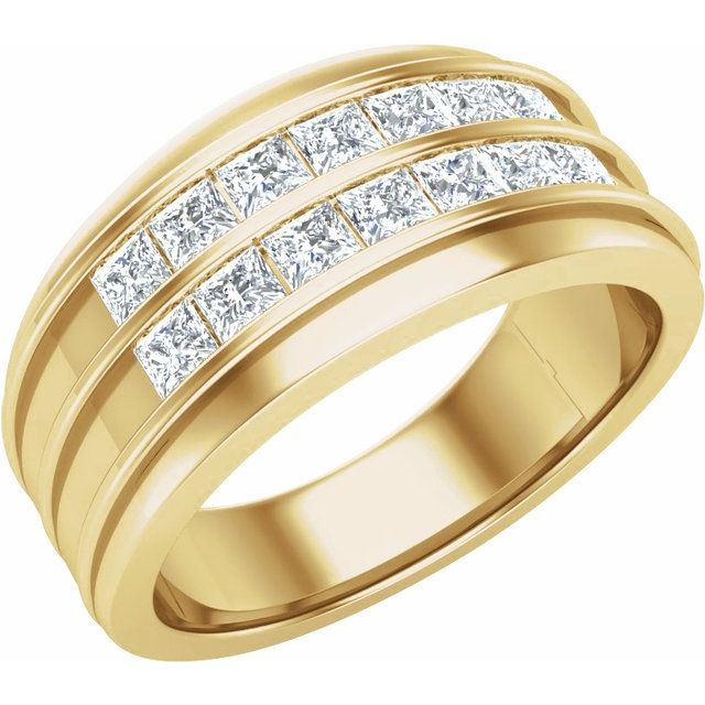 1.4Ct Lab-grown Diamond Band in 14K Yellow Gold