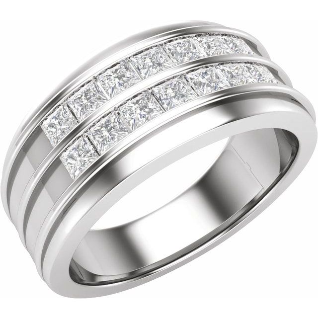 1.4Ct Lab-grown Diamond Band in 14K Yellow Gold