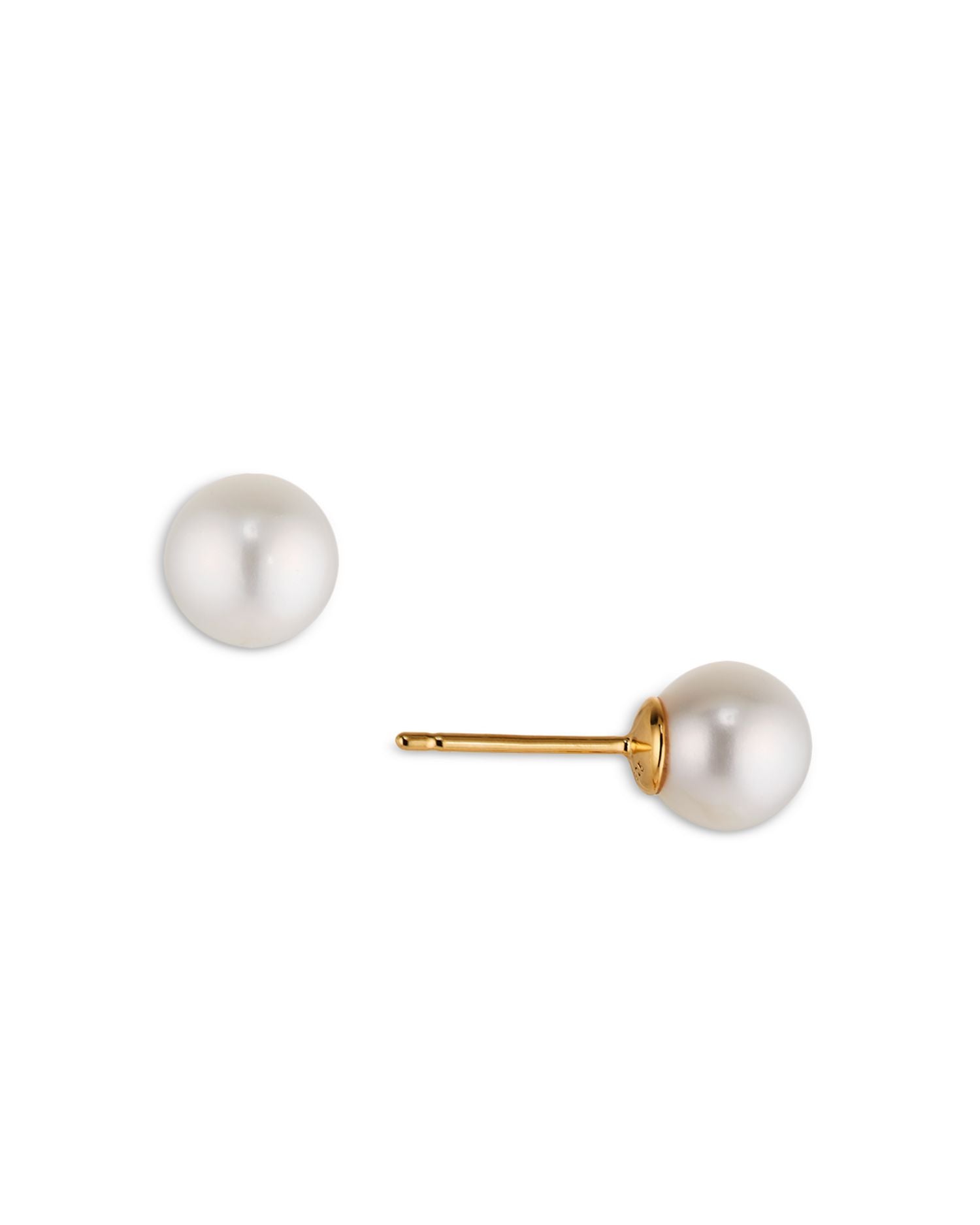 Cultured Freshwater Pearl Small Button Earrings