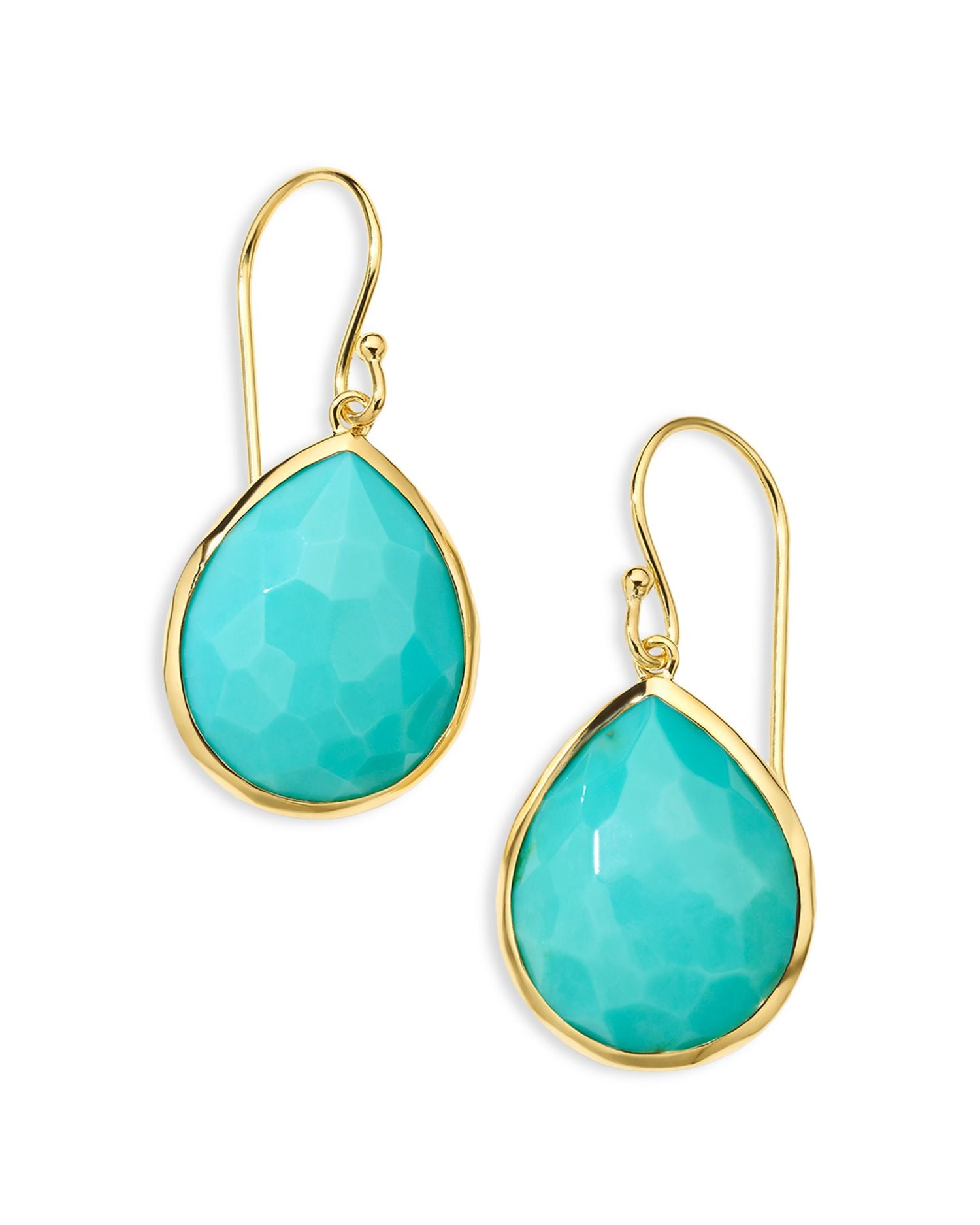 18K Yellow Gold Rock Candy® Turquoise Pear Drop Earrings
