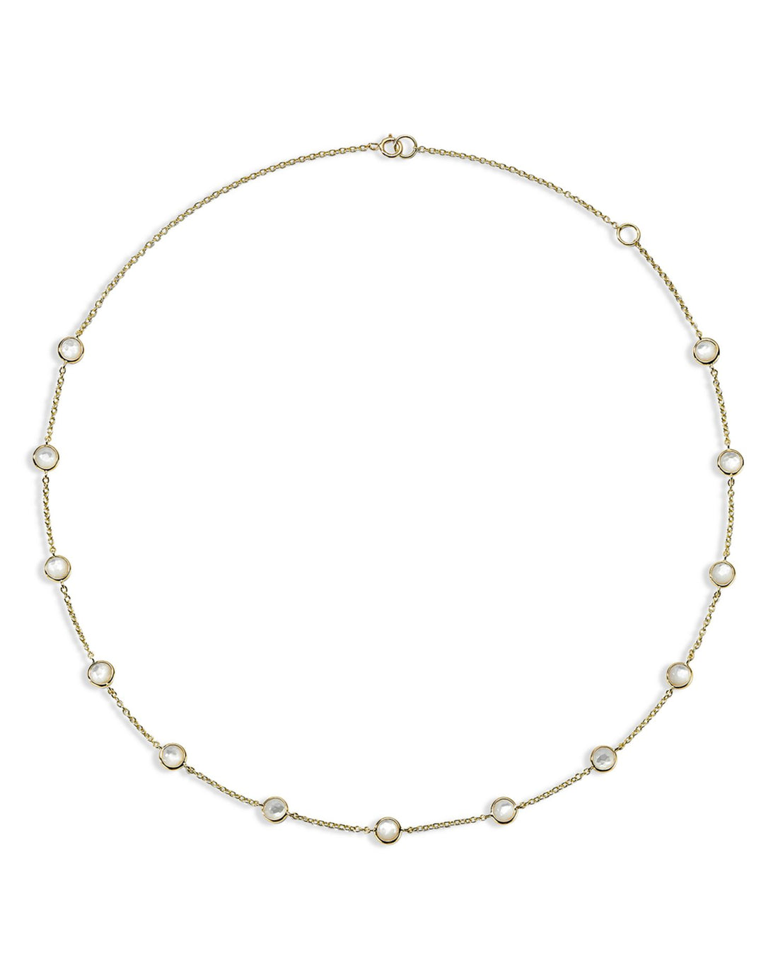 18K Yellow Gold Lollipop® Mother of Pearl Station Collar Necklace, 16-18'