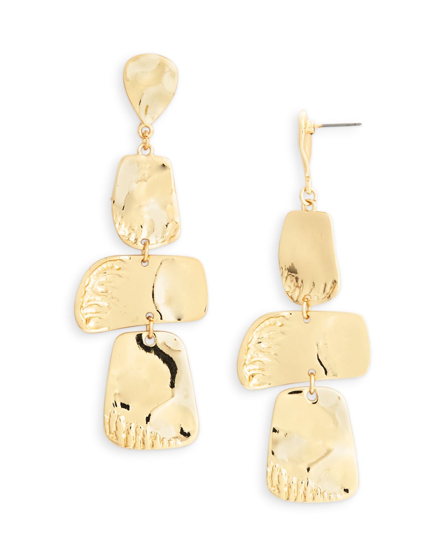 Hammered Sculptural Statement Earrings - Exclusive