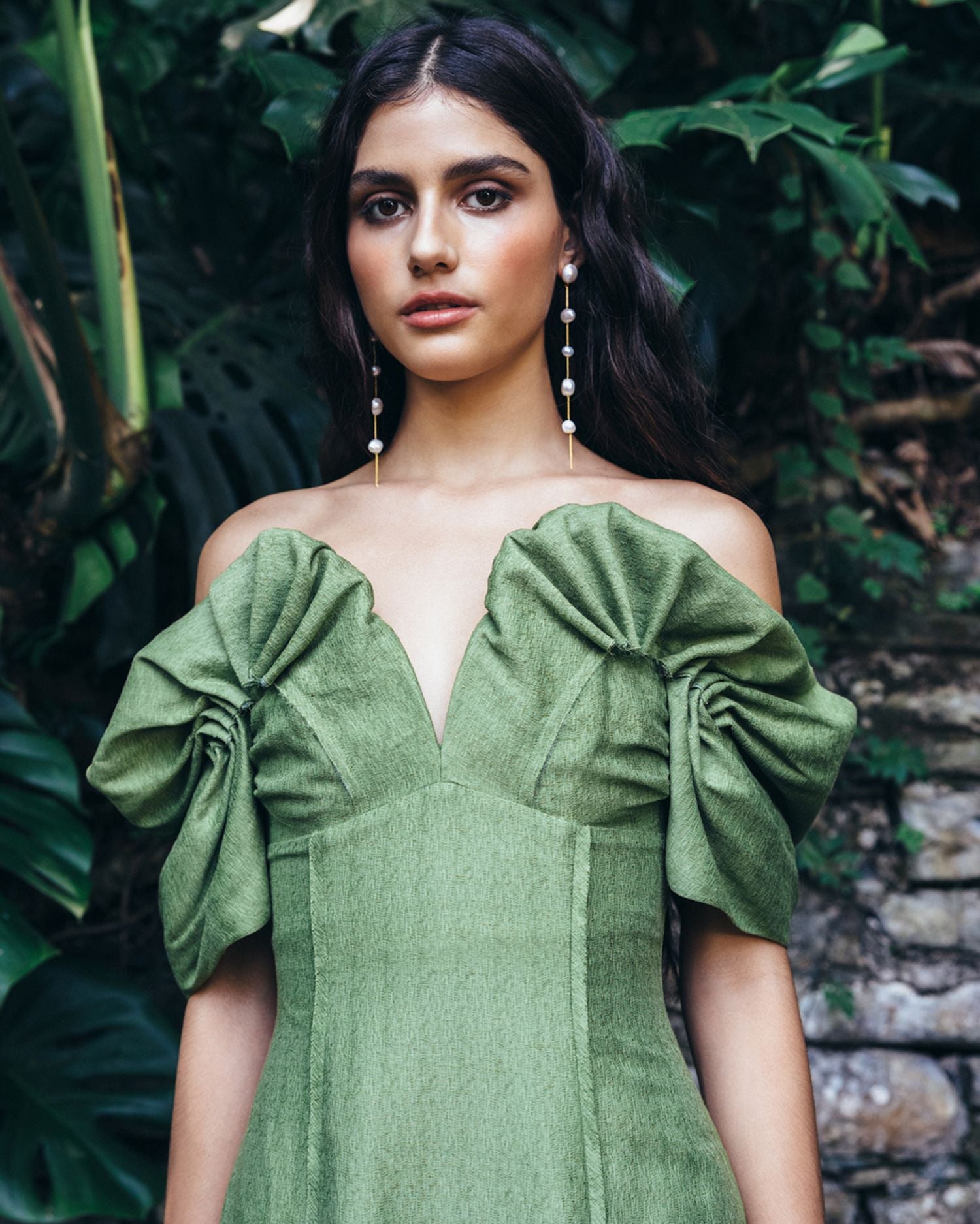 Atum Cultured Freshwater Pearl Linear Drop Earrings