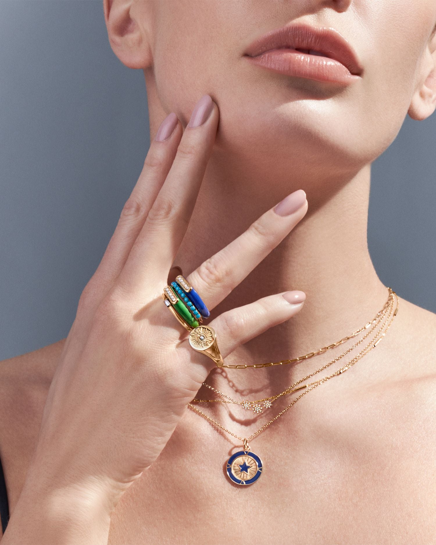 Diamond Star Pendant Necklace in 14K Yellow Gold, 0.09 ct. t.w. - Exclusive