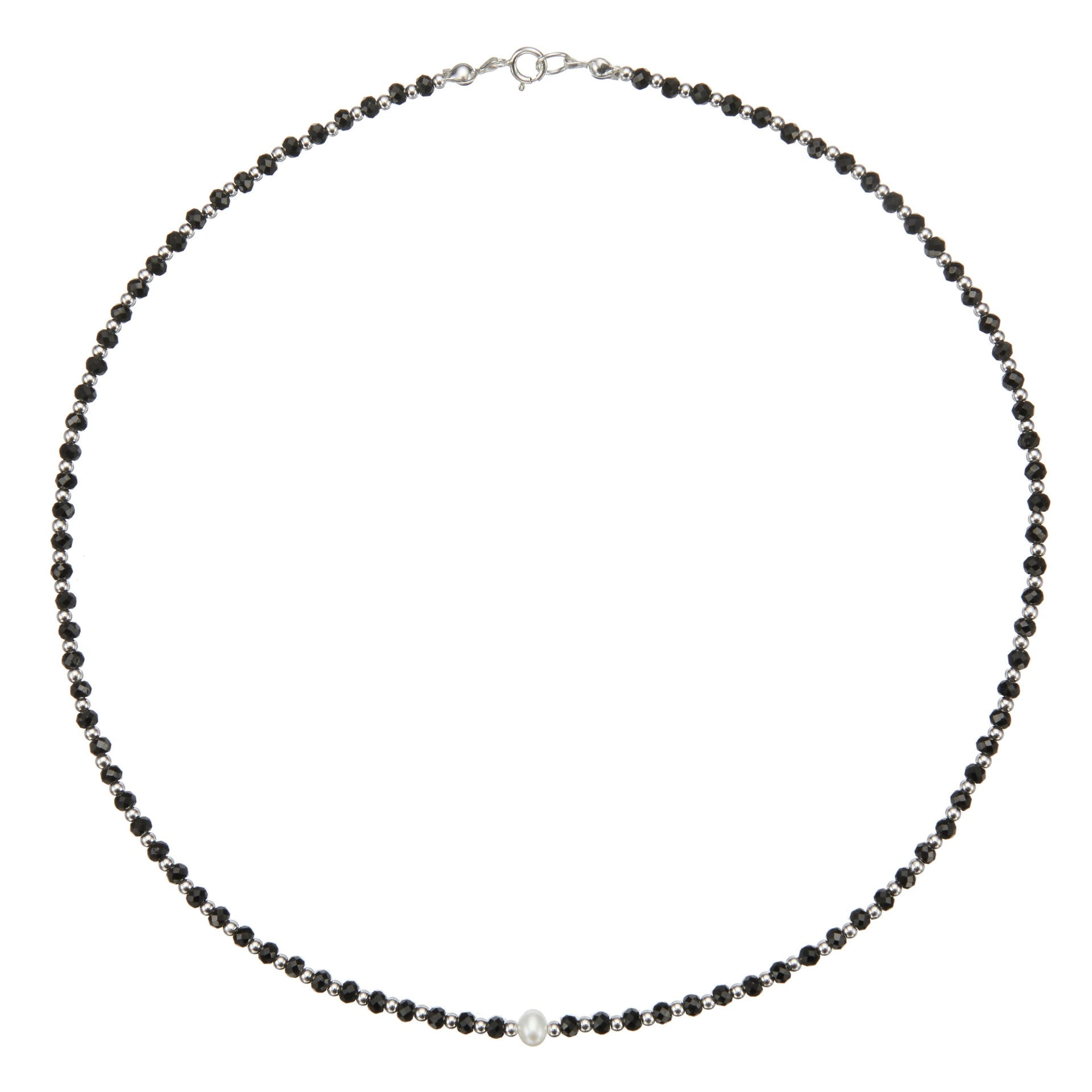 Silver Spinel Gemstone Choker