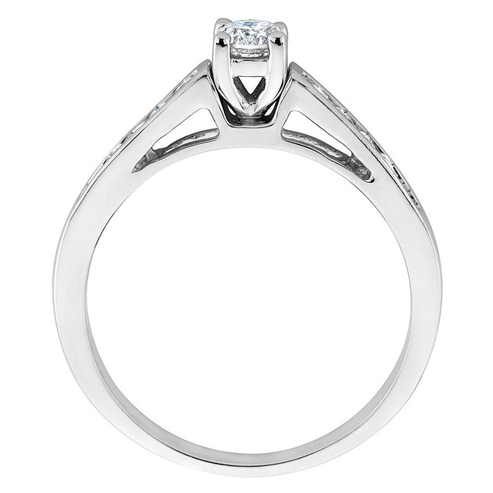 1/2 Ct Diamond Engagement Wedding Ring Set 10k White Gold