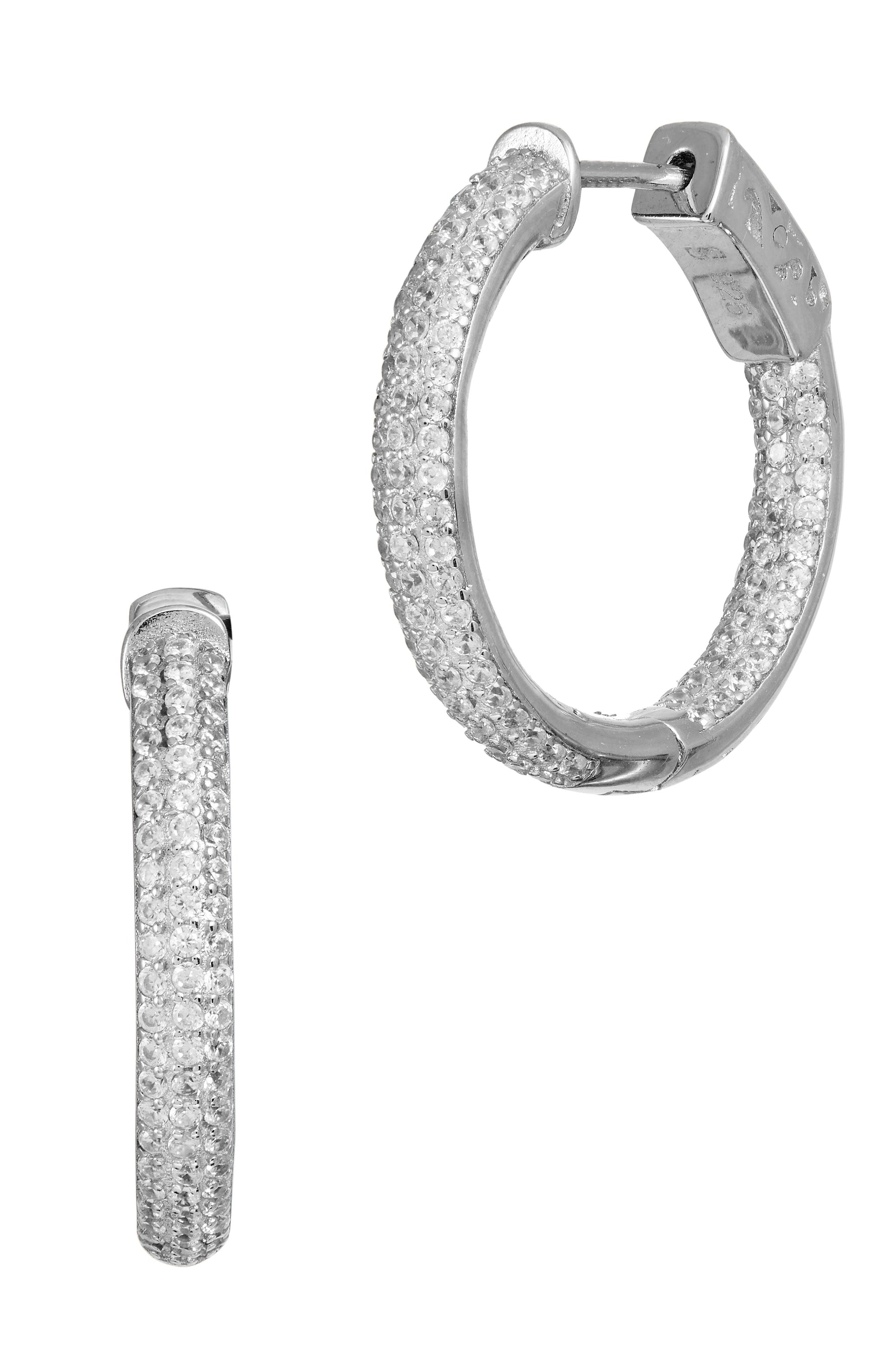 18k Gold Vermeil 1' inside out hoop earrings