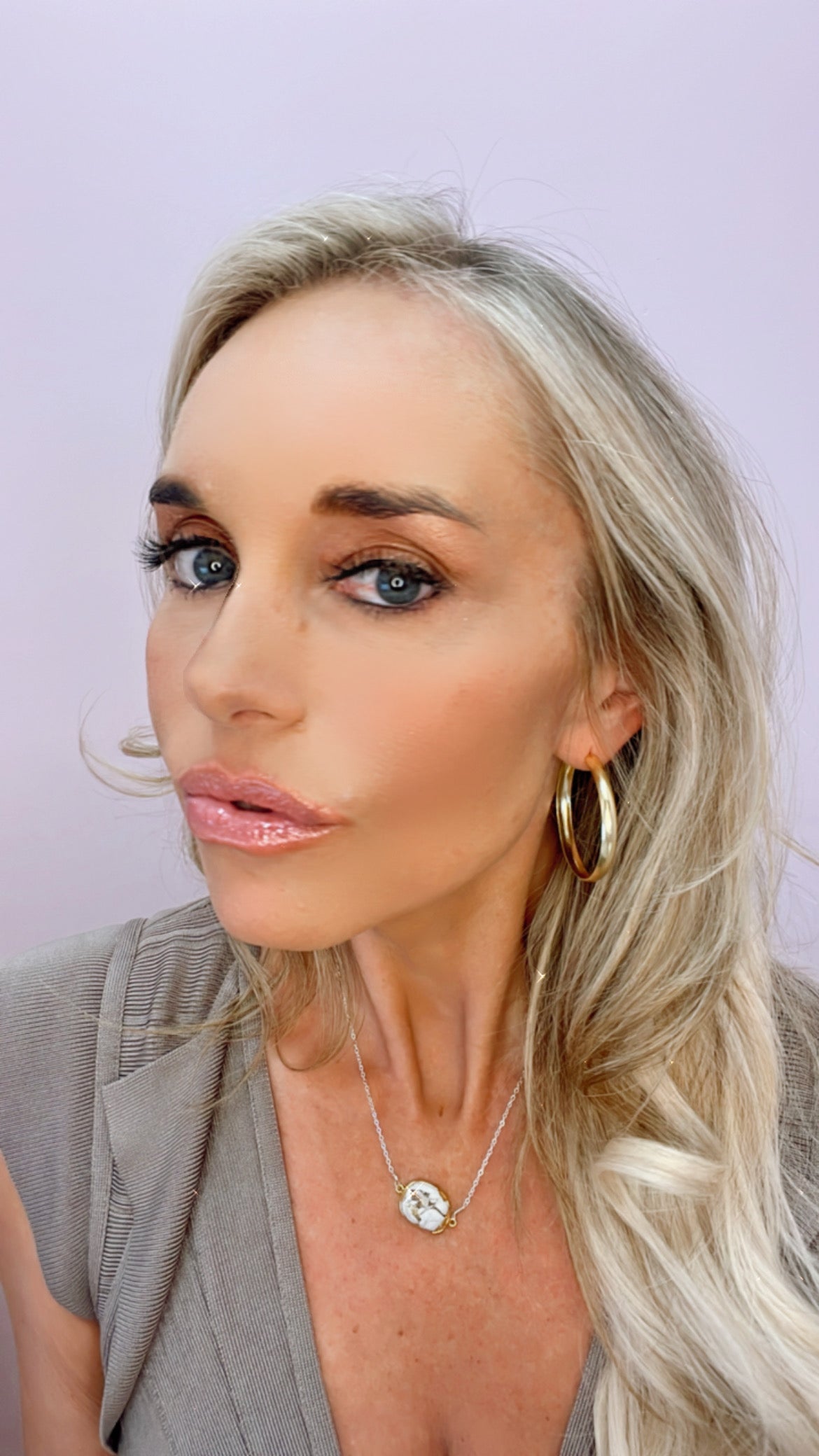 Mrs. Parker Demi Fine Necklace in White Mojave Copper Turquoise