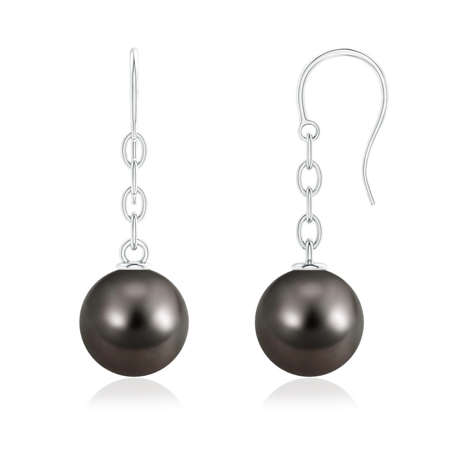 Solitaire Tahitian Pearl Drop Earrings