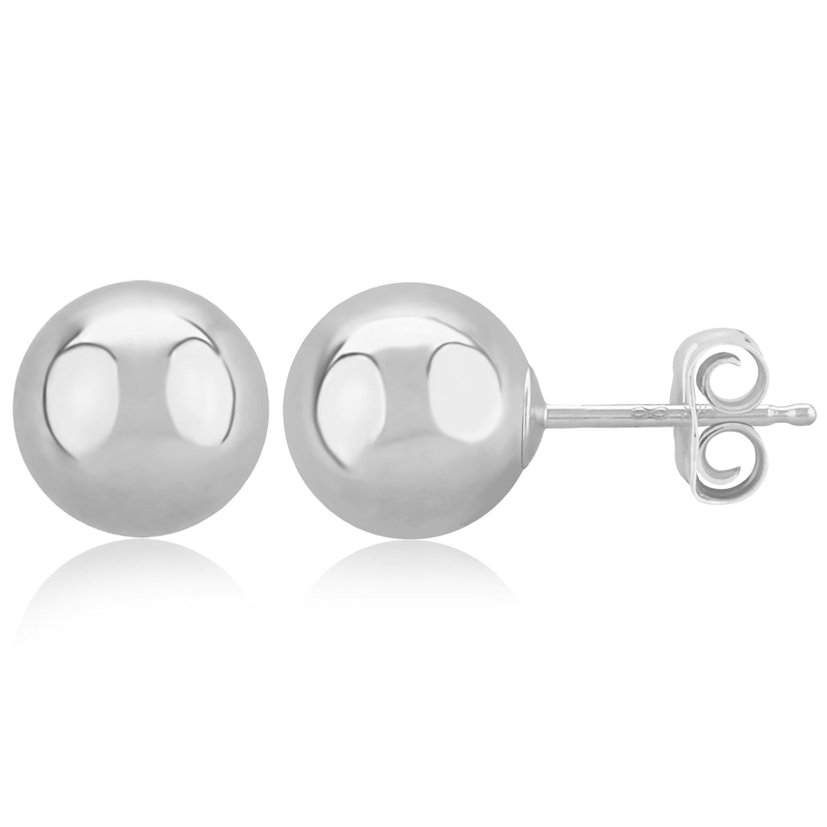 14K Gold 8mm Ball Stud Earrings
