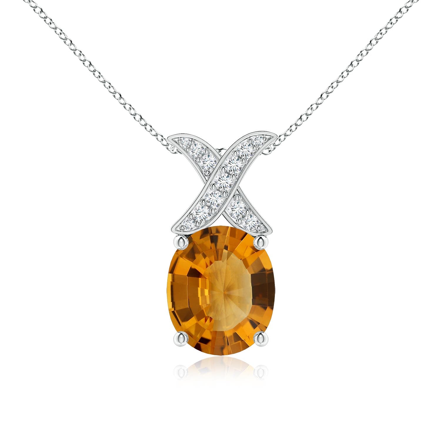 1.27 CTW Citrine Scorpio Zodiac Star Medallion Layered Necklace in 14K Yellow Gold