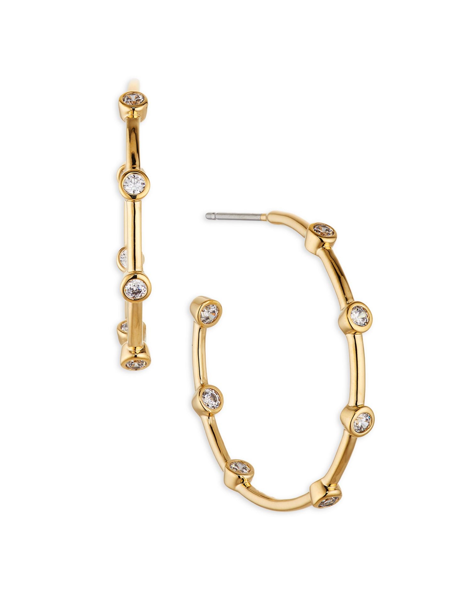 Daylight Bezel C Hoop Earrings