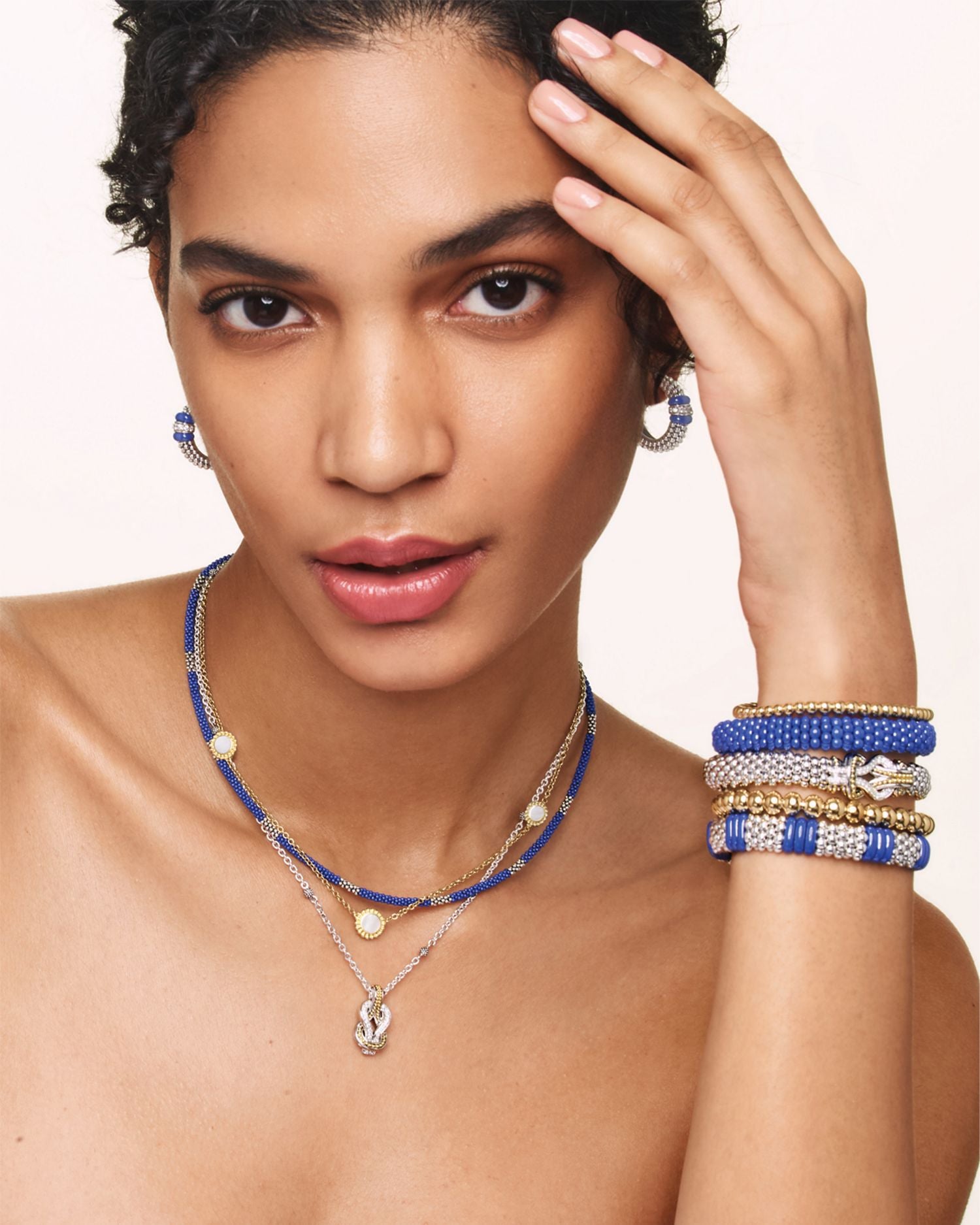 18K Yellow Gold & Sterling Silver Newport Diamond Knot Pendant Necklace, 16-18'