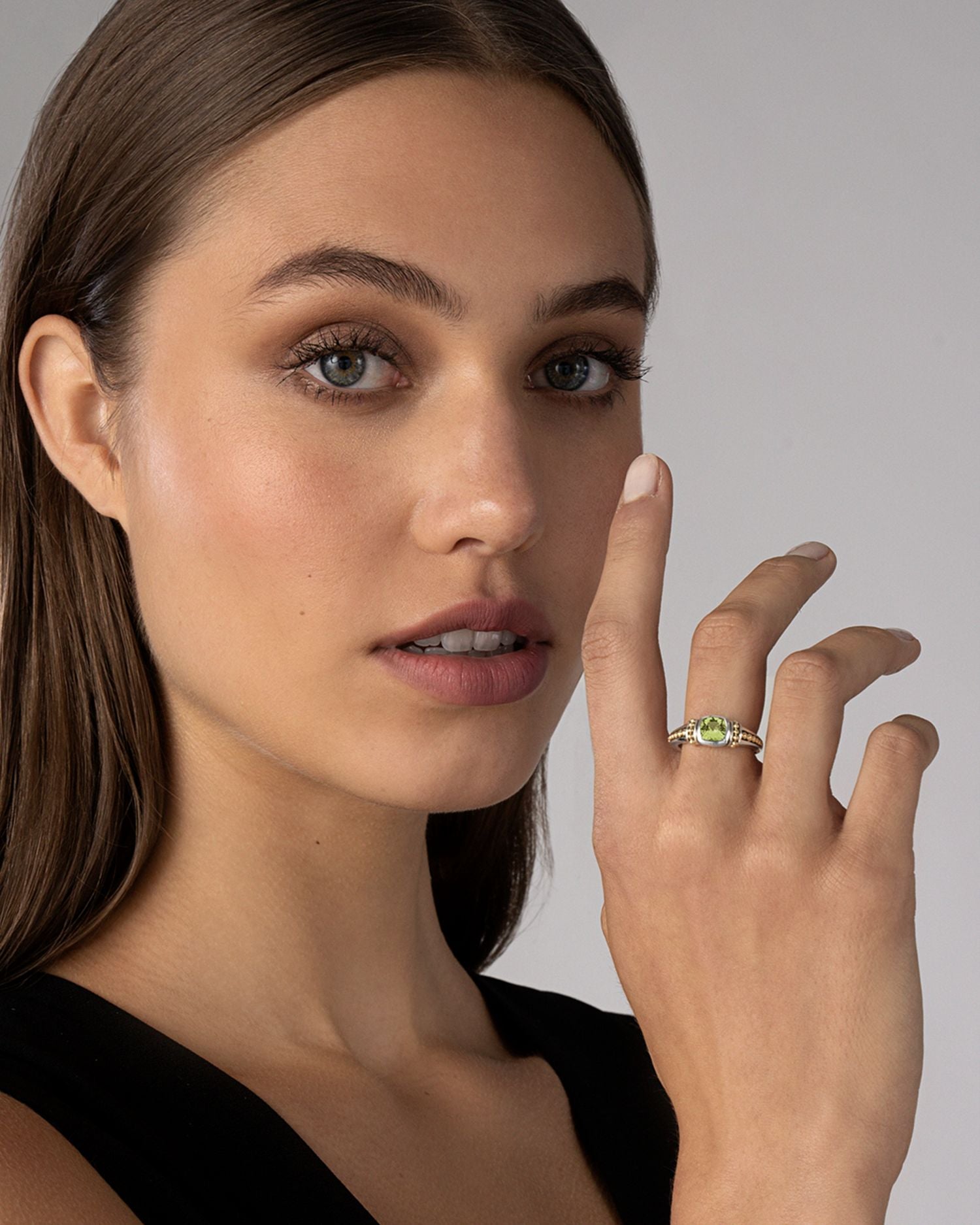 18K Yellow Gold & Sterling Silver Rittenhouse Peridot Ring