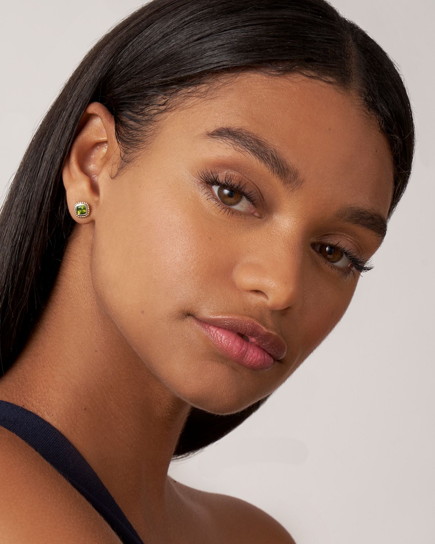 18K Yellow Gold & Sterling Silver Rittenhouse Peridot Stud Earrings